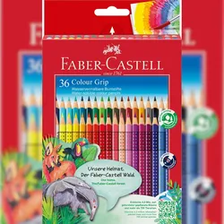 FABER-CASTELL Faber Castell Buntstift Colour Grip 3,3 mm 36er Kartonetui