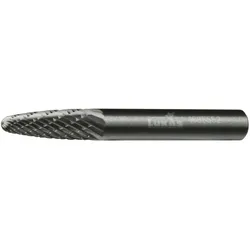 Lukas, Fräser, HM-Frässtift Form F Rundbogen Kopf ø 6 mm Länge 18 mm Zahnung 7
