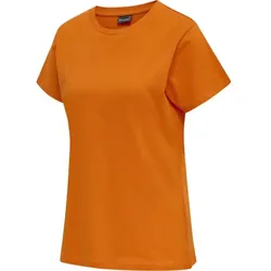hummel Hmlred Basic T-Shirt S/S Damen - orange tiger - S