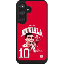 Nivocase Handyhülle für Samsung Galaxy S25 Hülle NIVOpure Case Schwarz FC Bayern München FCB Jamal Musiala (Samsung Galaxy S25), Smartphone Hülle, Schwarz