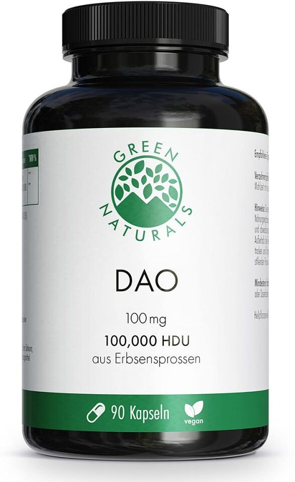 Green Naturals DAO 100 mg zum Histaminabbau vegan 90stk