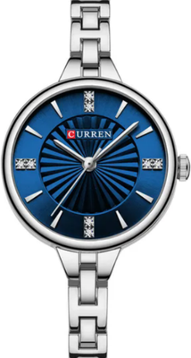 Friendly Fresh Finds Elegant Womens Minimalist Quartz Watch Waterproof Stainless Steel Business Wristwatch For Ladies blue