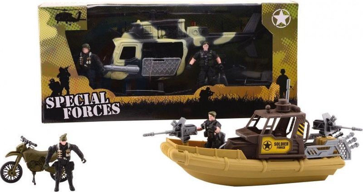 Army forces speelset groot - Leger speelgoed - 2 assorti - B/D/H: 33 x 16 x 11 cm