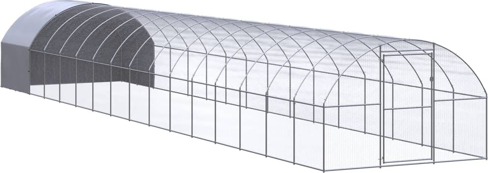 Outdoor-Hühnerstall 3x16x2 m Verzinkter Stahl