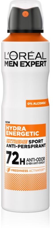 L’Oréal Paris Men Expert Hydra Energetic antiperspirant spray against odour and sweating 150 ml