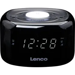 LENCO CR-12BK - UKW Radiowecker, LED-Display mit Nachtlicht