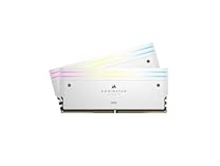CORSAIR Dominator Titanium RGB DDR5 RAM 64Go (2x32Go) DDR5 Jusqu'à 6400MHz CL32 Intel XMP 3.0 Mémoire pour Ordinateur de Bureau - Blanc (CMP64GX5M2B6400C32W)