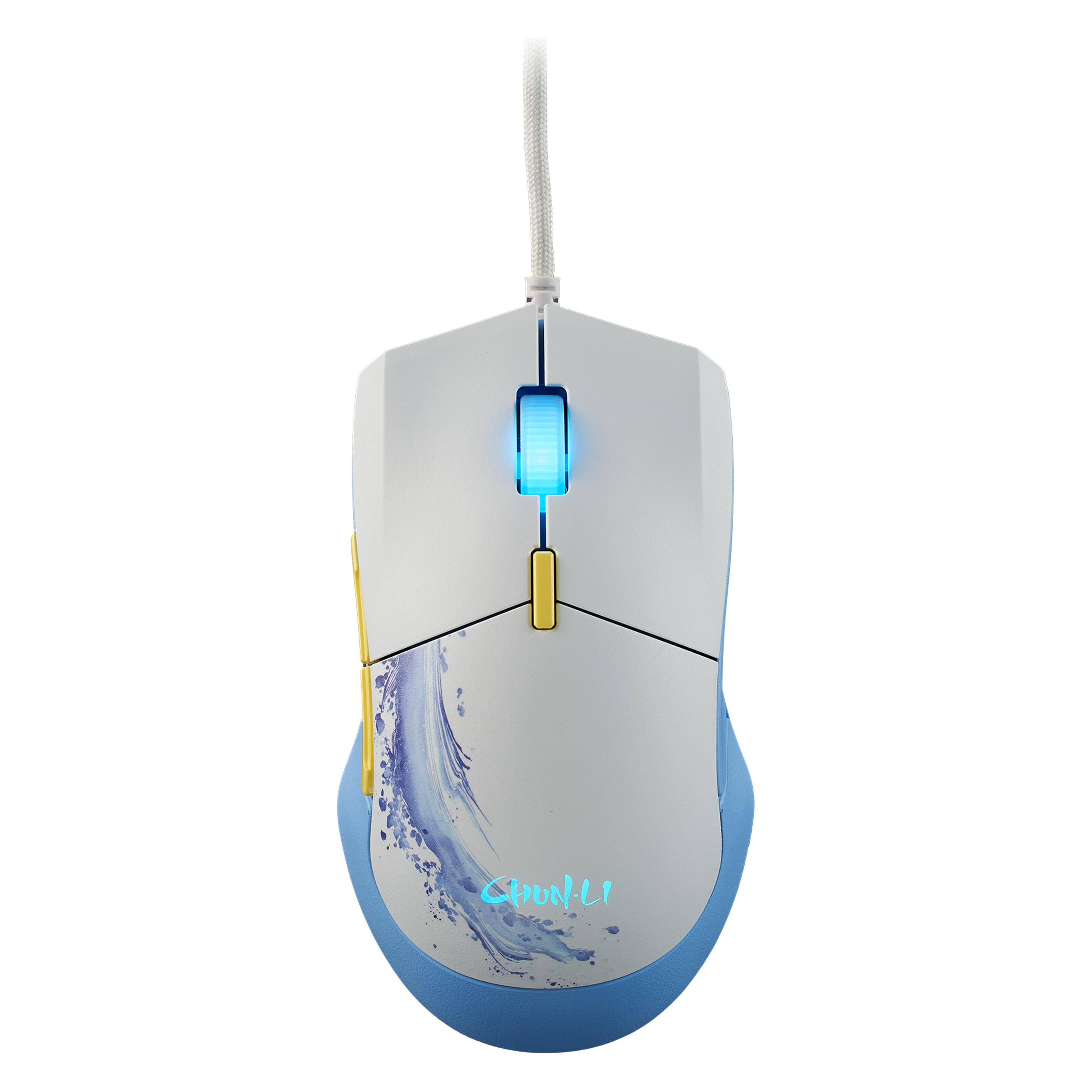 Cooler Master Souris filaire Gamer MasterMouse MM310 Street Fighter 6 (Blanc/Bleu) (Kabelgebunden) (MM-310-WWOL2)