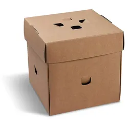 Burgerbox (PAP FSC Mix) faltbar fettdicht kraft 145 x 145 x 150 mm
