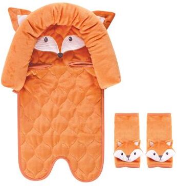 Hudson Baby Infant Boy Car Seat Insert and Strap Covers, Fox, One Size - Fox