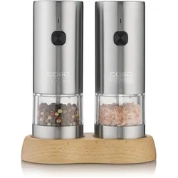 Caso SpiceDuo elektrische Salz & Pfeffermühle, Pfeffermühle + Salzmühle