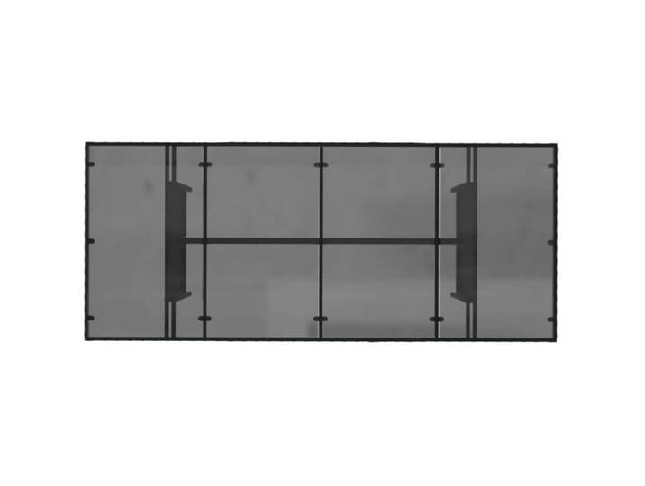 Mothinessto-Table de jardin dessus en verre noir 190x80x74cm résine tressée