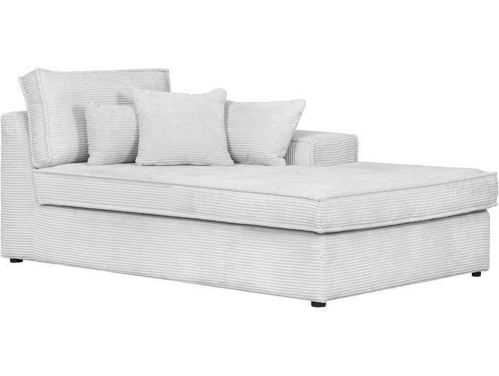 Ottomane OTTO HOME Enid , beige (creme), B:130cm H:75cm, 100% Polyester, Sofas, Ottomane, einzeln stellbar oder als Teil eines Modulsofas, fester Sitzkomfort