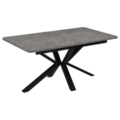 Esstisch OTTO HOME "Secchia", grau (zement farb., schwarz, zement farb.), B:160cm H:76cm T:90cm, Tische, Esstisch, ausziehbar 160-200 cm, Synchronauszug, inkl Einlegeplatte, Breite 90cm
