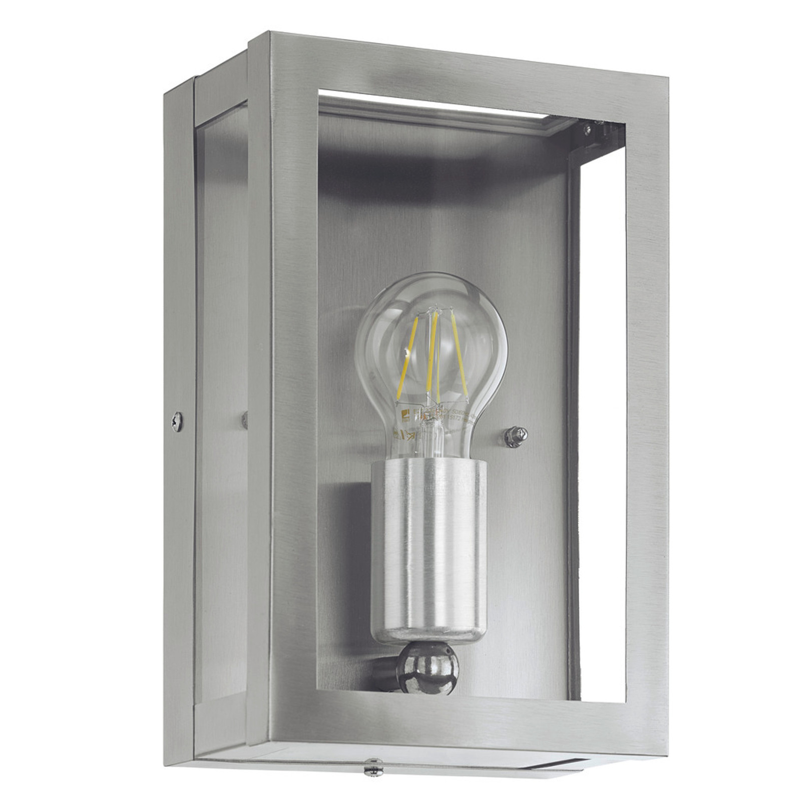 Eglo Wandlamp Alamonte Zilver en Grijs met Glas en Roestvrij Staal