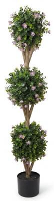 Garvee 47.2 Inch Artificial Topiary Ball Tree with Pot - Faux Boxwood Topiary Trees Outdoor UV Resistant