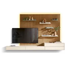 Lignum Wohnwand Marlow Holz Braun Eiche