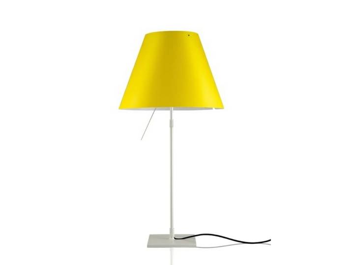 Costanza Tischleuchte Alu/Smart Yellow - Luceplan - Wohnzimmer - Aluminium