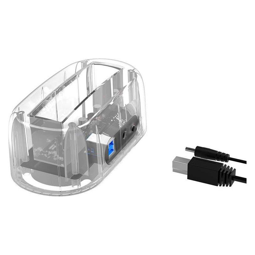 Orico 2.5/3.5 inch USB3.0 Transparent HDD Rack with Docking Station (62438881)