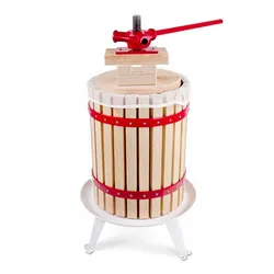 Obstpresse, Weinpresse, Apfelpresse - Korb aus Holz 18 l