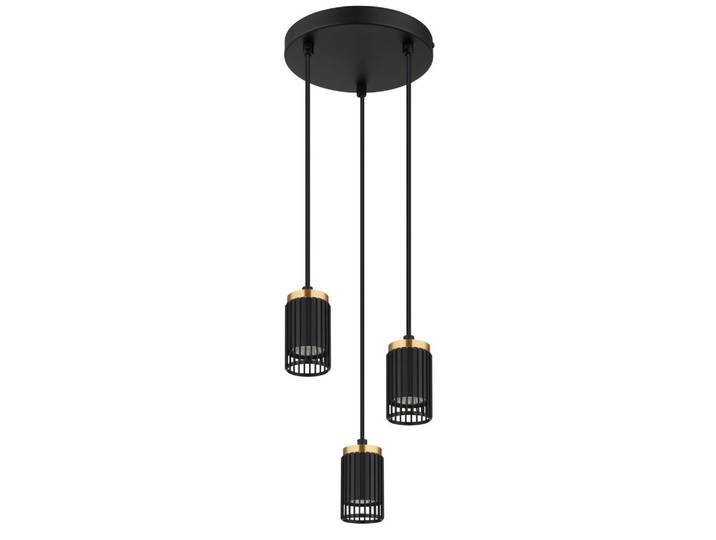 Globo Hängeleuchte, Schwarz, Goldfarben, Metall, Kunststoff, 115.5 cm, CE, Lampen & Leuchten, Innenbeleuchtung, Hängelampen, Pendelleuchte