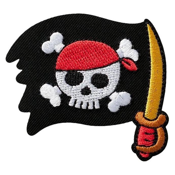 Mono Quick Piratenflagge mit Säbel (1 Stk., 5.10 x 5.10 cm) (8377)