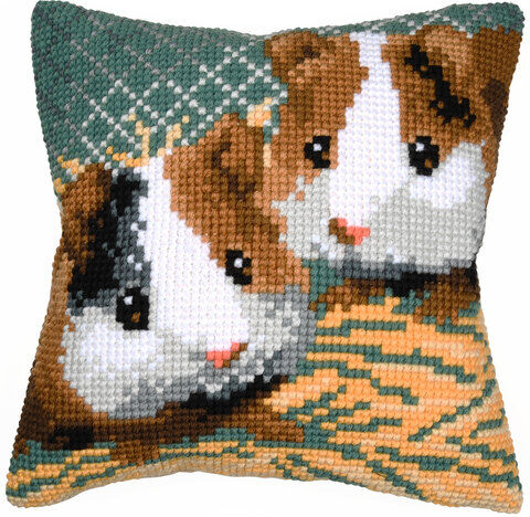 Kreuzstichkissen "Meerschweinchen"