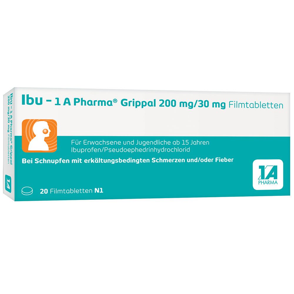 Ibu-1A Pharma Grippal 200 mg/30 mg Filmtabletten 20 St