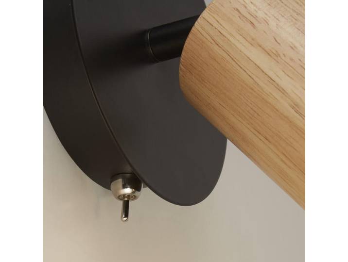 Searchlight SPINNY Spot Wandlamp Hout Zwart