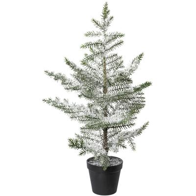 Künstlicher Weihnachtsbaum CREATIV DECO "Weihnachtsdeko, Zimmertanne im Topf, künstlicher Christbaum,Tannenbaum", grün, H:64cm, Kunststoff, Weihnachtsbäume, beschneit, Höhe ca. 64 cm