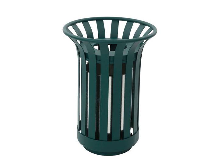 PROREGAL® Mülleimer Runder Abfallbehälter für den Außenberreich, 69L, HxØ 70x59cm, Schwarz