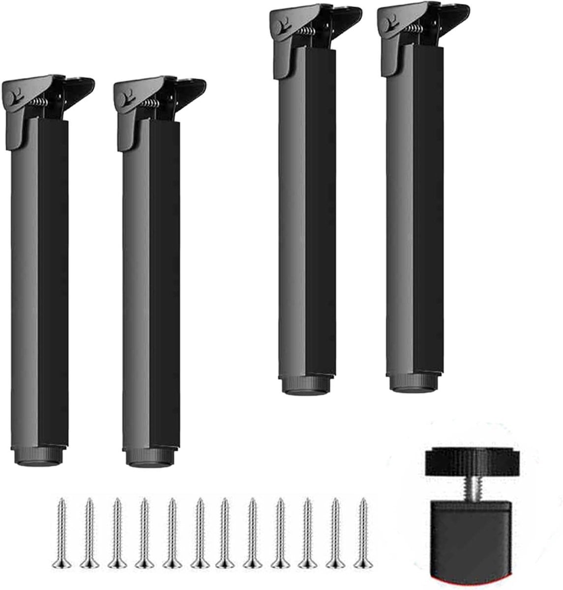 Vouwbare Tafelpoten Set van Metaal - Inklapbare Meubelpoten met Slot - Hoogte: 50 cm