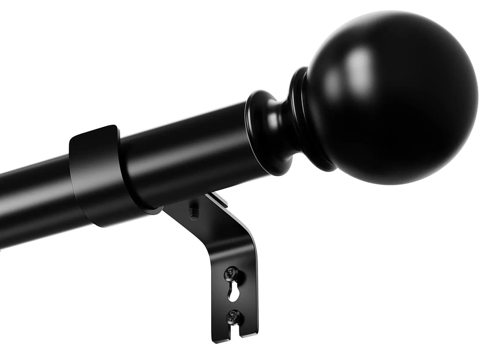 Dripio Gordijnrail zwart 84-290 cm inclusief accessoires