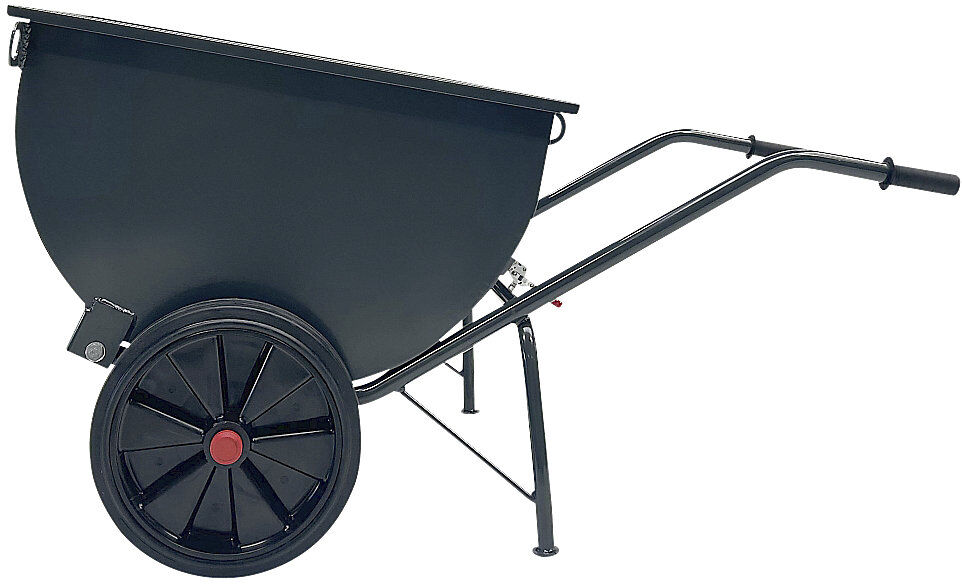 kaiserkraft Kipp-Japaner-Transportkarre, Vollgummi, LxH 1450 x 865 mm, 200 l