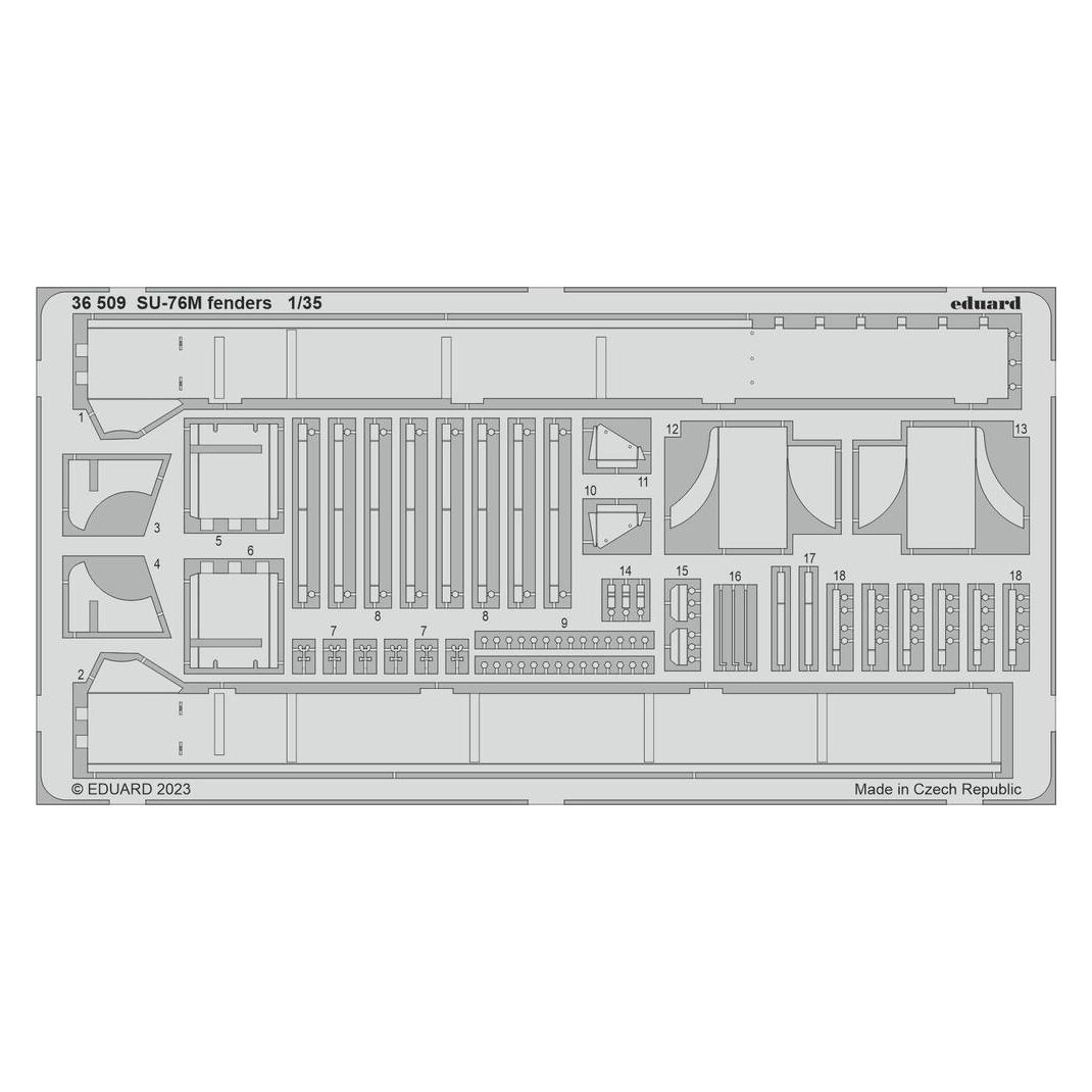 Eduard SU-76M fenders 1/35 ZVEZDA (36509)