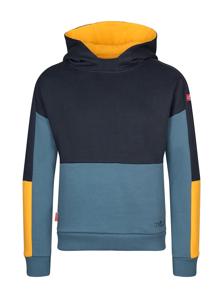 Trollkids Hoodie "Rondane" in Blau - 104