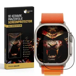 1x 9D Keramik-Glass für Apple Watch Ultra 49mm 3D KLAR Panzerfolie Displayschutz Schutzfolie Ceramic Screen-Protector