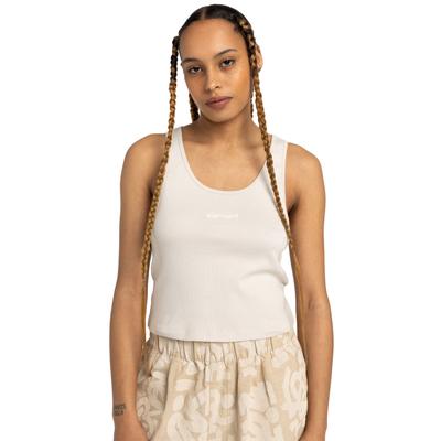 Tanktop ELEMENT "Yarnhill", Damen, Gr. L, weiß (oat milk), Obermaterial: 95% Baumwolle, 5% Elasthan., Tops Tanktop