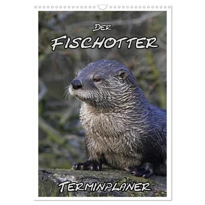 Der Fischotter-Terminplaner (Wandkalender 2027 DIN A3 hoch), CALVENDO Monatskalender