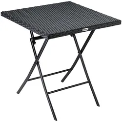 Casaria Polyrattan Klapptisch 73x63x63cm schwarz