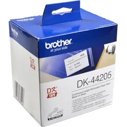 Brother PT Etiketten DK44205  weiss  62mm x 30,48m  Rolle  ablösbar