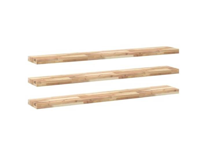 HAQWRDQSG Schweberegal 3er Set 160x20x4 cm Akazie Massivholz Wandboard Schafft flexiblen Stauraum im Schlafzimmer oder Wohnbereich mit natürlicher Maserung zum individuellen Ölen oder Lackieren.