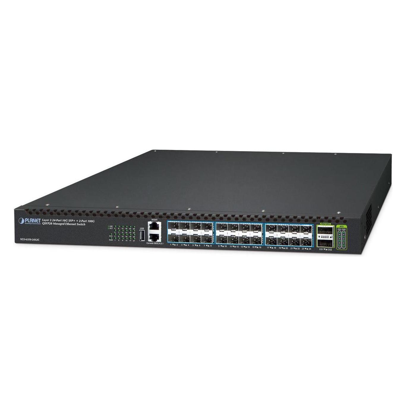 Planet 24-Port SFP+ Layer 3 Managed Switch XGS-6350-24X2C (24 Ports) (XGS-6350-24X2C)