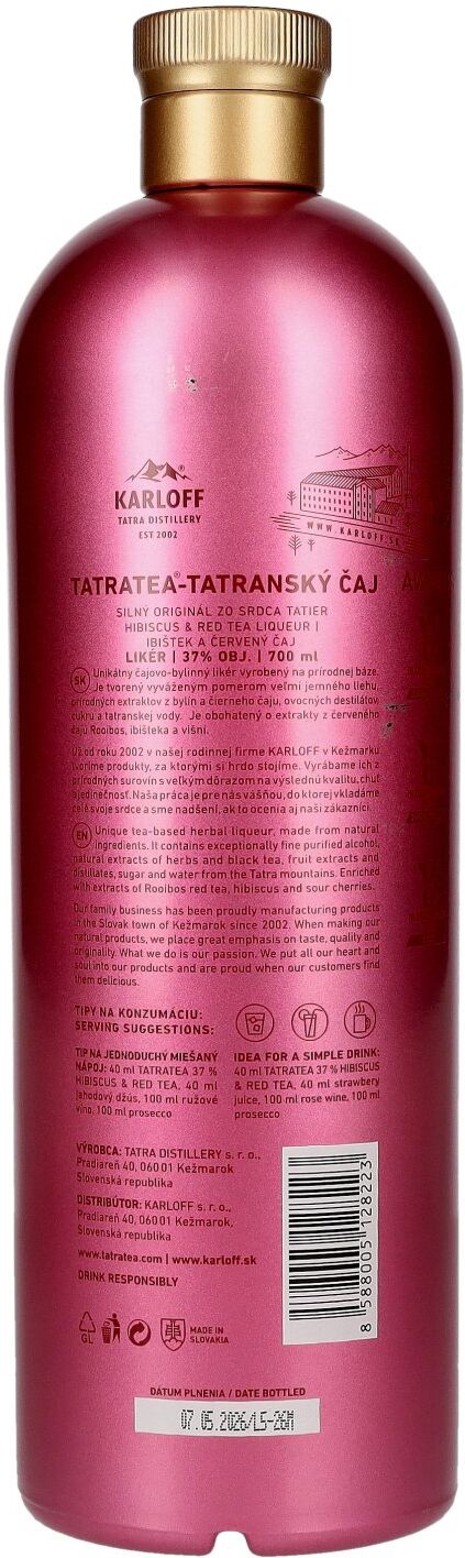 Tatratea Likör TATRATEA Hibiscus & Red Tea Liqueur 37% Vol. 0,7l