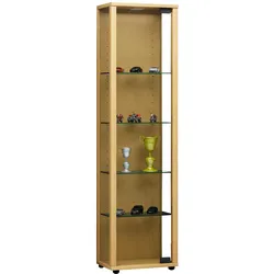VCM, Vitrine + Buffetschrank, Sammel Stand Vitrine Holz Glas Edana Mini (33 x 18 x 115 cm)