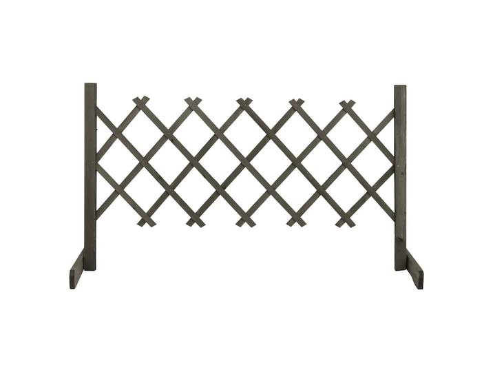 vidaXL Garten-Rankzaun Grau 120x60 cm Massivholz Tanne