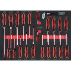 KS Tools SCS Schraubendreher-Satz, 29-tlg in 1-1 Systemeinlage - 711.1029