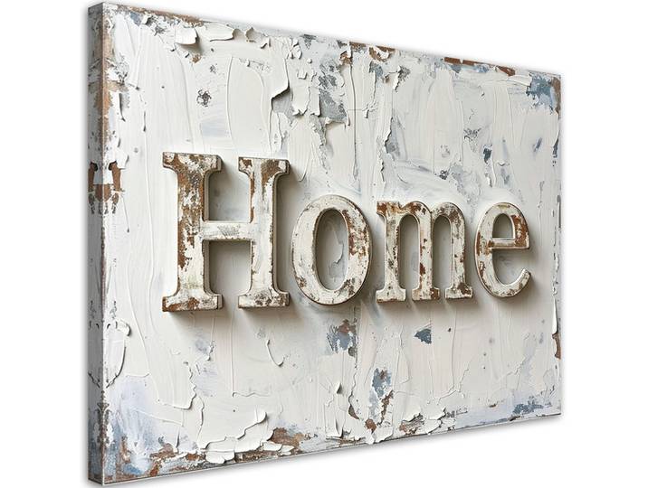 Feeby Leinwandbild Inschriften und Zitate 90x60cm, Beige, Sprichwort/Zitat, Rechteckig, 90x60 cm, Bilder & Rahmen, Bilder, Leinwandbilder