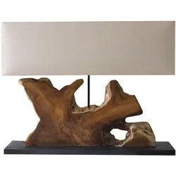SALESFEVER Tischleuchte "Treibholz", braun (natur, beige), 1, H: 59cm, 1 Stk., Leuchten, handgefertigt, Tischleuchte