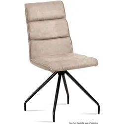 ESSZIMMERSTUHL (6er-Set) Devnet 47x92x60 Schwarz/Natur